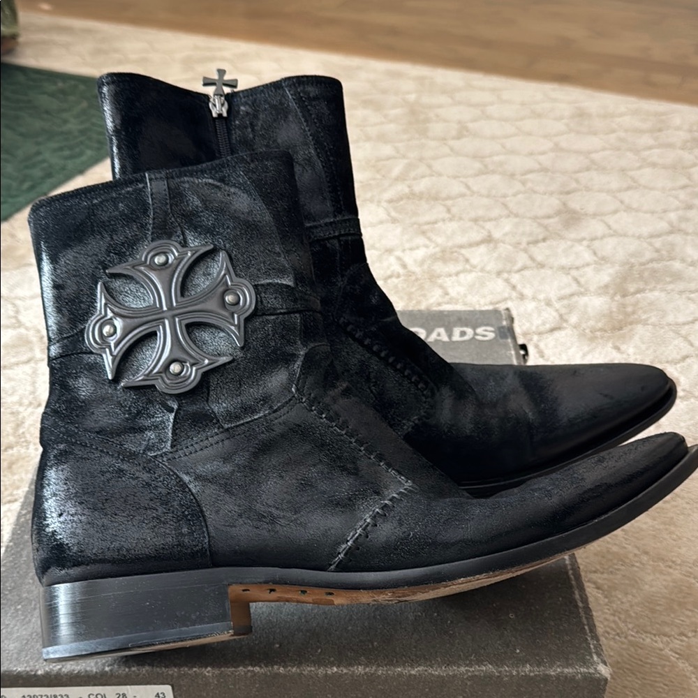 Mark Nason Black Leather Boots Rugged Style